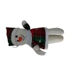 Boneco de Neve Pelúcia com Gorro Branco