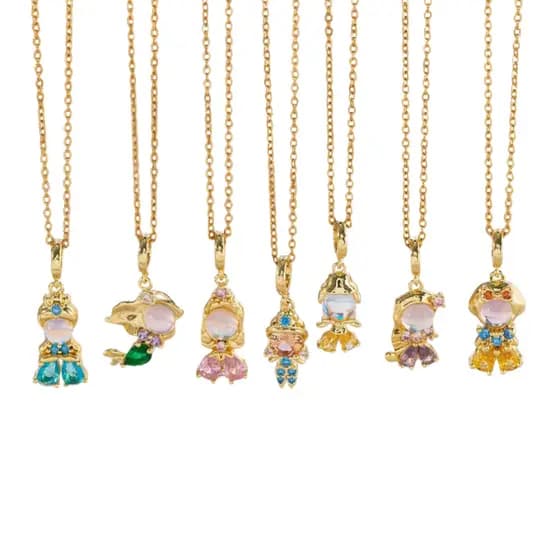 Colar Feminino Sereia Princesa Elegante 18k com Zircônia