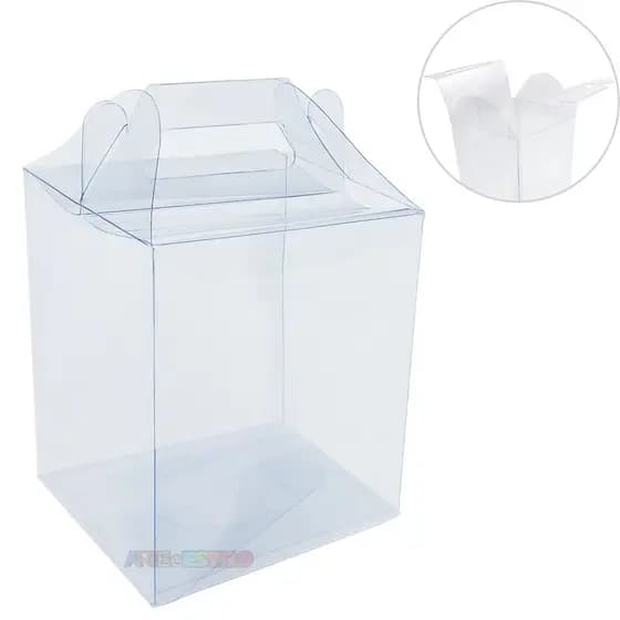 15 Caixas de acetato 10x10x15 cm Tipo Maleta Para Presentes Ovo de pascoa lembrancinhas e produtos