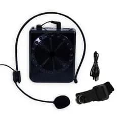 Amplificador de Voz Megafone com Microfone e Rádio FM para Professores K8 Preto