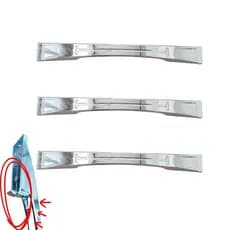 Kit 3 Puxador Encaixe Colormaq 130mm Cromado - Puxador para Armário de Aço de Encaixe
