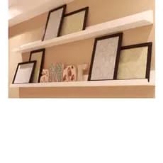 Kit 2 Prateleiras Porta Quadro Mdf Branco 90 cms