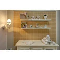 2 Prateleiras Brancas em Mdf 120x20 Branco com Suporte
