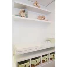 Prateleiras Mdf Branca 2 peças 120x20 Com Suporte Invisivel