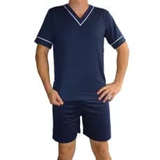 Pijama Masculino Adulto Gola V Manga Curta Shorts Curto Verão Roupa de Dormi Confortável Fresco