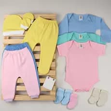 Kit 15 Pçs Roupa De Bebe Conforto Menina Menino Dia A Dia