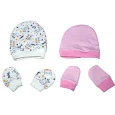 Luva E Toca Bebe Infantil Rn Kit 2 Conjuntos