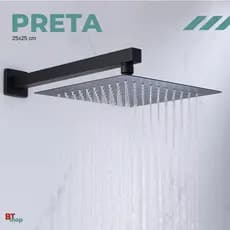 Ducha Inox Chuveiro 25x25 Cm Slim 0,8mm Kit COMPLETO com cano OU SÓ A DUCHA - A ESCOLHA