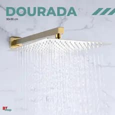 Kit Chuveiro Ducha Slim 30x30cm Quadrada Kit COMPLETO com cano OU SÓ A DUCHA - A ESCOLHA