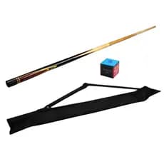 Taco Para Sinuca Snooker Bilhar Rosca 145 cm + Bolsa + Giz + Ponta
