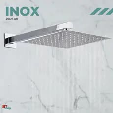 Kit Ducha Inox Chuveiro 25x25 Cm Kit COMPLETO com cano OU SÓ A DUCHA - A ESCOLHA