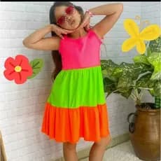 Vestido Infanto-Juvenil - 3 Marias - Neon
