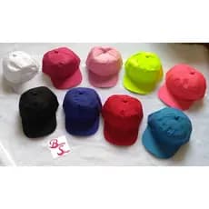 10 Bonés Lisos Infantis - De 4 até 8 anos - Atacado (10 unid) - Pacote - Kit DE CORES MIX OU COR ÚNICA