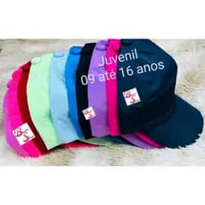 10 Bonés Lisos Juvenis - De 09 até 16 anos - Atacado (10 unid) - Pacote - Kit DE CORES MIX OU COR ÚNICA