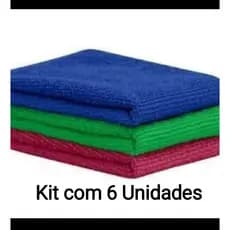 Pano de Chão Microfibra Mágico (73cm X48cm) Kit com 06 Unidades