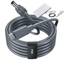 Cabo Para Starlink Mini Usb-c Para DC 2 Metros 100W À Prova Dágua Alimentação Energia Power Bank