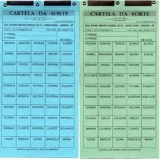 Cartela de RIFA com 50 Nomes  Cartela da Sorte Com 2 Nomes de Sorteios