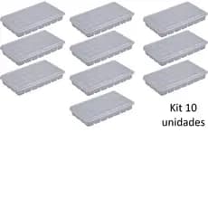 Kit 10 Formas de Gelo C/ Tampa Grande Big Plus Paramount 28 cubos
