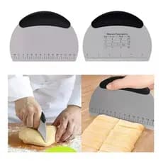 Espátula de Corte Culinária Multiuso Utensílio Cozinha Confeitaria Cabo Emborrachado Raspador Inox