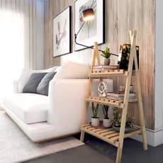 Estante modelo escada 3 prateleiras Madeira decorativa promo