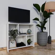 Rack Nicho Aparador Sala Quarto Escritório Branco Pateleiras Madeira