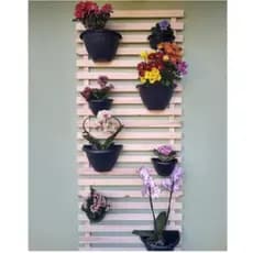 1 Painel Floreira Jardim Vertical 60X40 Cm Treliça Multiambientes
