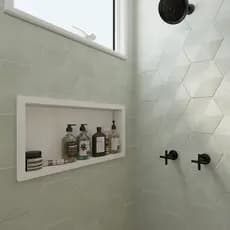 Suporte Suspenso P&B Nichos para Banheiro Design Embutir