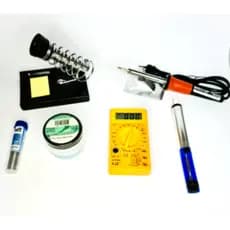 Kit completo de solda Ferro de Solda 40w 110V Suporte Multímetro Digital profissional sugador pasta de solda e estanho 25G para solda eletrônica
