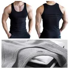 Camiseta Regata Masculina Canelado Modelo Americano Algodão Egipcio