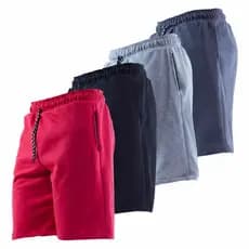 Lote 4 Bermudas Passeio De Moletom Masculinos Casual
