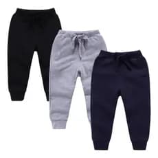 Kit 3 Calça Moletom Infantil Grosso Peluciado Creche Frio Menina e Menino