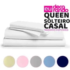 Lençol Avulso Sem Elástico 400 Fios Percal Aveludado Queen Casal e Solteiro Varias Cores