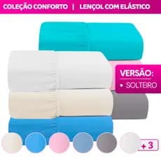 Lençol Para Cama De Casal Avulso com Elastico 180 Fios 100% Algodao Qualidade Conforto Maciez