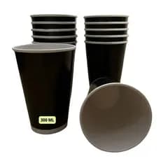 Copo de Papel 300 ML (PRETO) Descartável