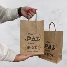 Sacola Kraft Dia dos Pais 50 Unidades