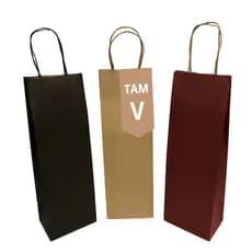 Sacola Kraft formato para garrafas de Vinho - 50 Unidades