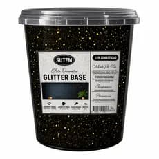 Efeito Glitter Dourado Dark 1 Litro Impermeabilizante Base Preta Parede Interna E Externa SUTEM