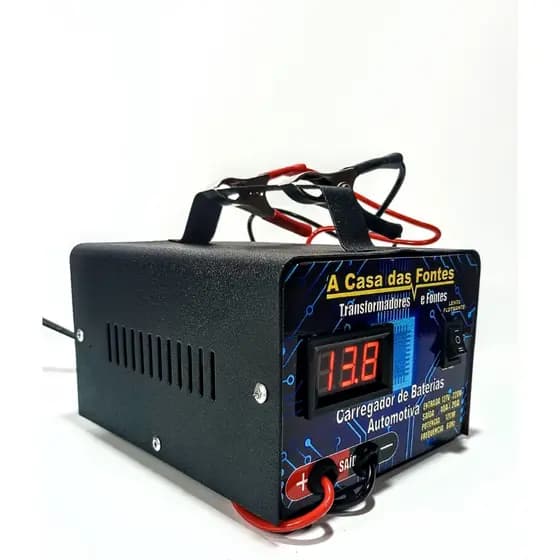 Carregador de Bateria CV20 para carro, moto, jet sky.