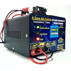 Carregador de bateria 12v 20ah para carro , moto, barco e caminhão.
