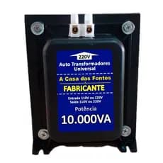 Auto Transformador 10.000va Com Sindal 110 220v 110v A Casa das Fontes