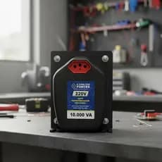 Auto Transformador Bivolt 10.000VA 110V/220V 18000 BTUS Potente Tomada