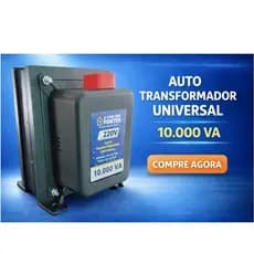 Transformador 10.000VA 110V/220V 18.000 BTUS Potente Tomada