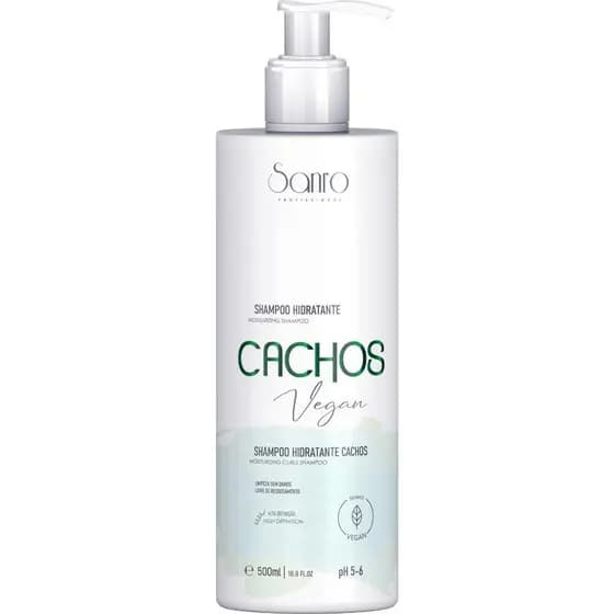 Shampoo  Cachos Vegan 500ml Sanro Cosméticos