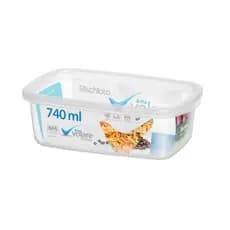 Pote C/ Tampa 740ml Retangular FreeBPA Linha Valore