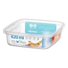 Vasilha Pote Hermético Quadrado Com Tampa 820ml Linha Volare Cozinha Casa