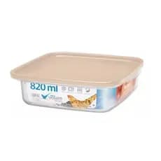 Pote Vasilha Hermético Quadrado Com Tampa 820ml Linha Volare Cozinha Casa