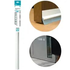 Veda Porta Rodapé Adesivo 80cm Rodo Silicone Impermeável Protetor Bichos Insetor Poeira Chuva