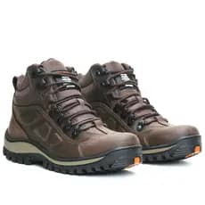 Bota de Segurança Masculina em Couro com Registro CA Palmilha Gel Solado Costurado Free Jump 1901