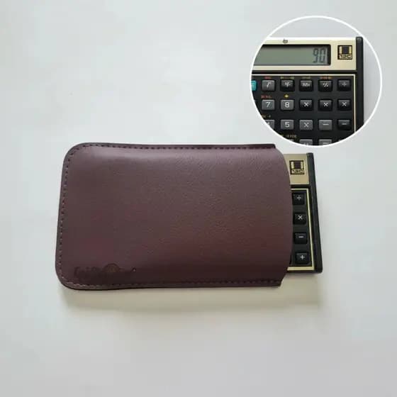 Capinha Para Calculadora Hp 12C Gold e 12C Platinum Capa em Couro Ecológico Sintetico Getshow
