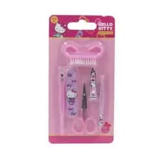 Conjunto de Manicure Hello Kitty, Sanrio, cortador de unha, tesoura, escova, pinça, lixa